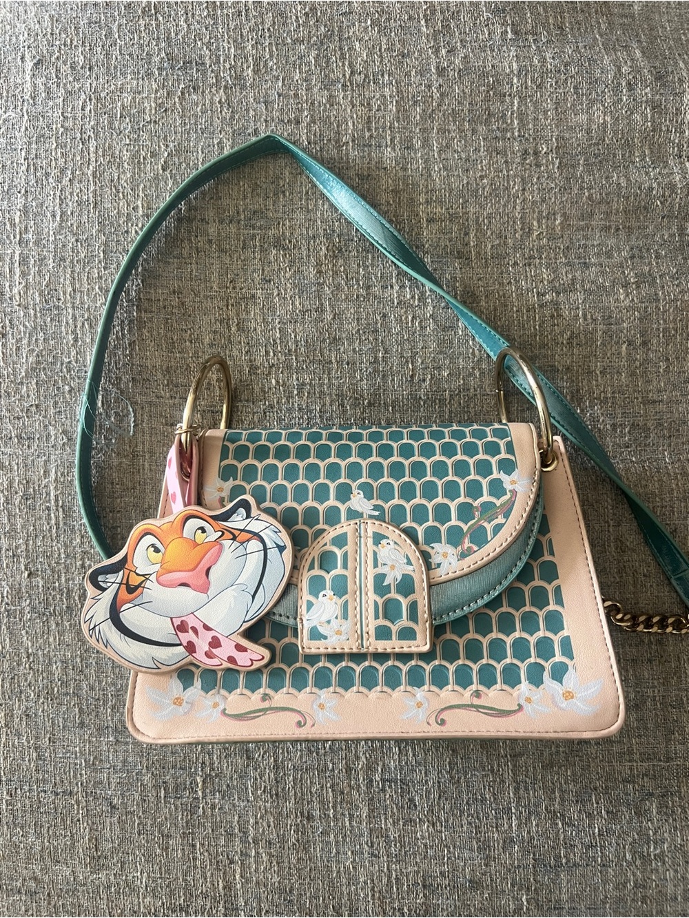 Disney Danielle Nicole Aladdin Rajah Bird Cage Crossbody Bag